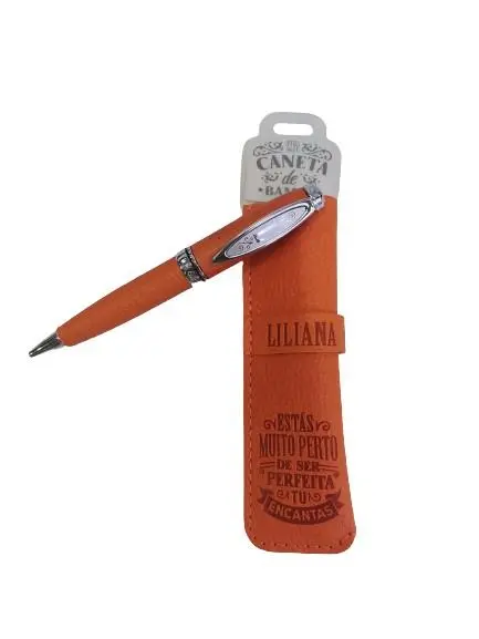 Caneta de Bambú com Bolsa Liliana - H&H