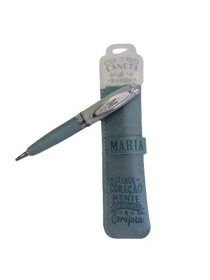 Caneta de Bambú com Bolsa Maria - H&H