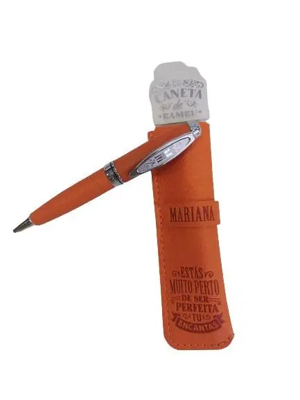 Caneta de Bambú com Bolsa Mariana - H&H