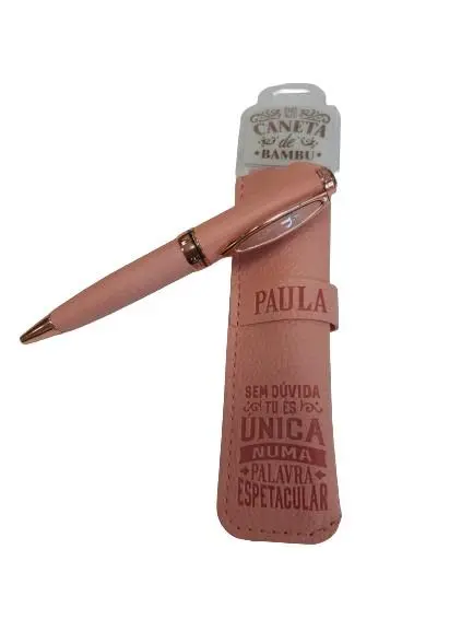 Caneta de Bambú com Bolsa Paula - H&H