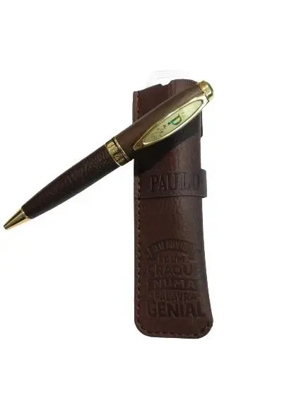 Caneta de Bambú com Bolsa Paulo - H&H