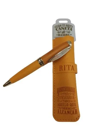Caneta de Bambú com Bolsa Rita - H&H