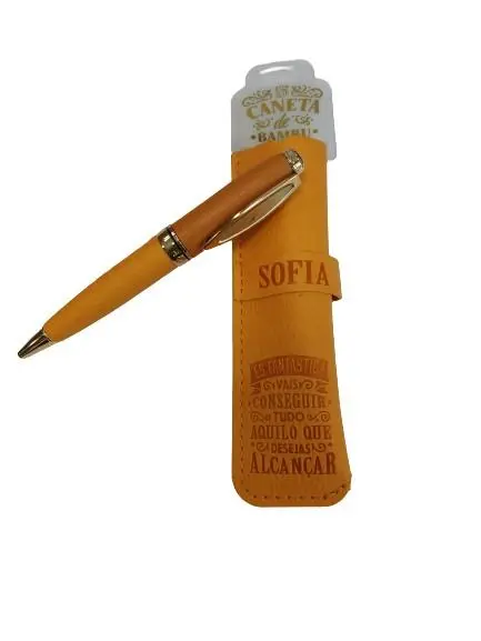 Caneta de Bambú com Bolsa Sofia - H&H
