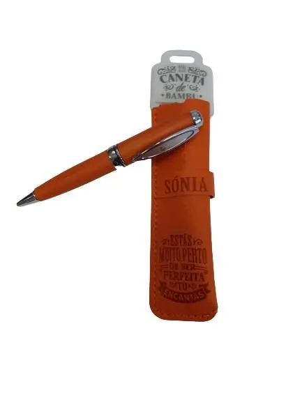 Caneta de Bambú com Bolsa Sónia - H&H