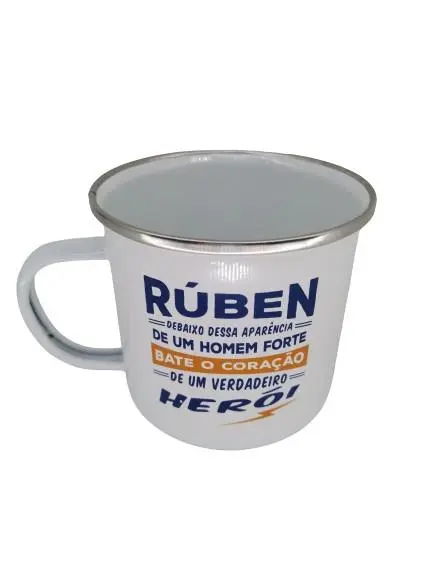 Caneca Rúben H&H de Esmalte