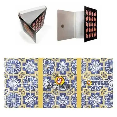 Bloco de Notas Mini com iman Mosaico Azul e Amarelo Portugal