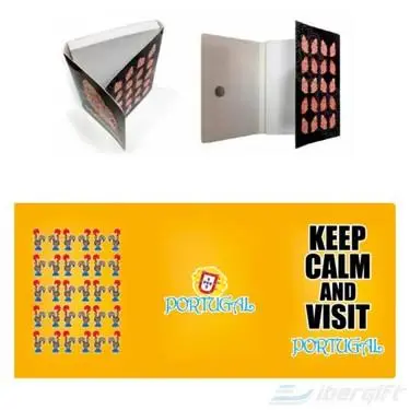 Bloco de Notas Mini com iman Mosaico Amarelo "Keep Calm" Portugal
