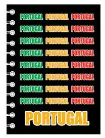 Bloco de Notas Preto A6 c/ Palavras - Portugal