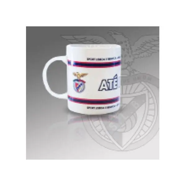 Caneca Benfica Logo e 2 Riscas "Até Morrer"