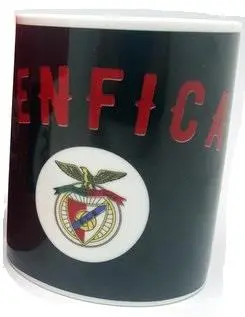 Caneca Sport Lisboa e Benfica Preta Logo