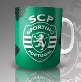 Caneca Sporting Logo e Mapa Mundo
