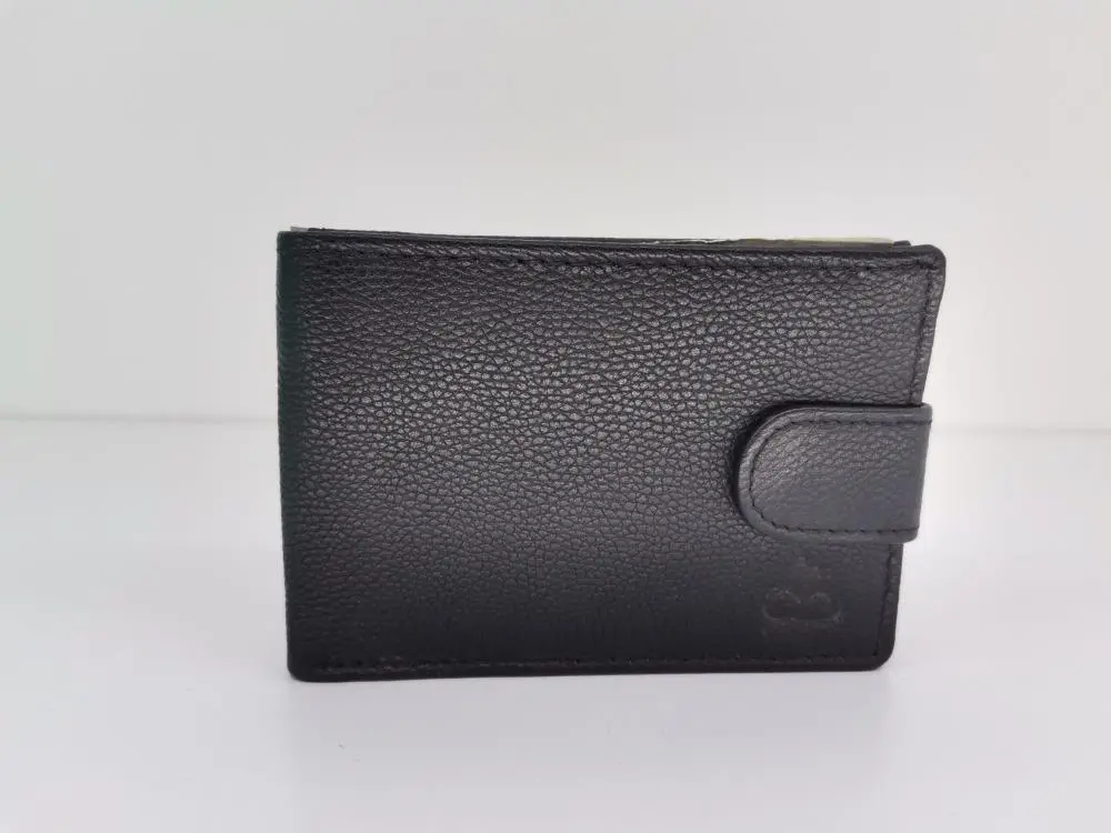 Porta Cartões Delbag Preto c/ Mola e Aba