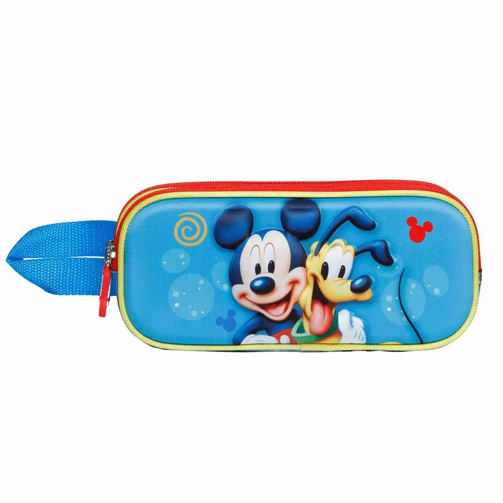 Estojo Oval Duplo 3D Azul Claro"Pluto" - Mickey