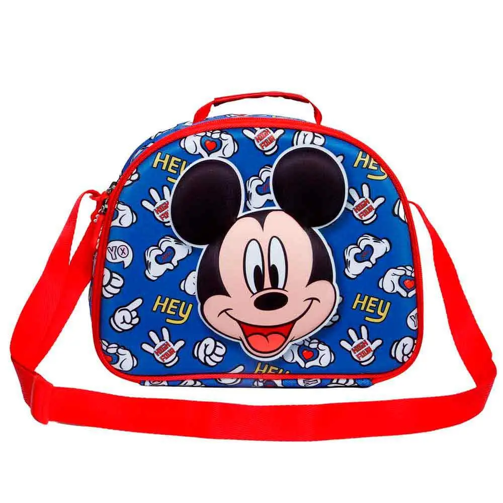 Lancheira Oval 3D Azul "Grins" - Mickey
