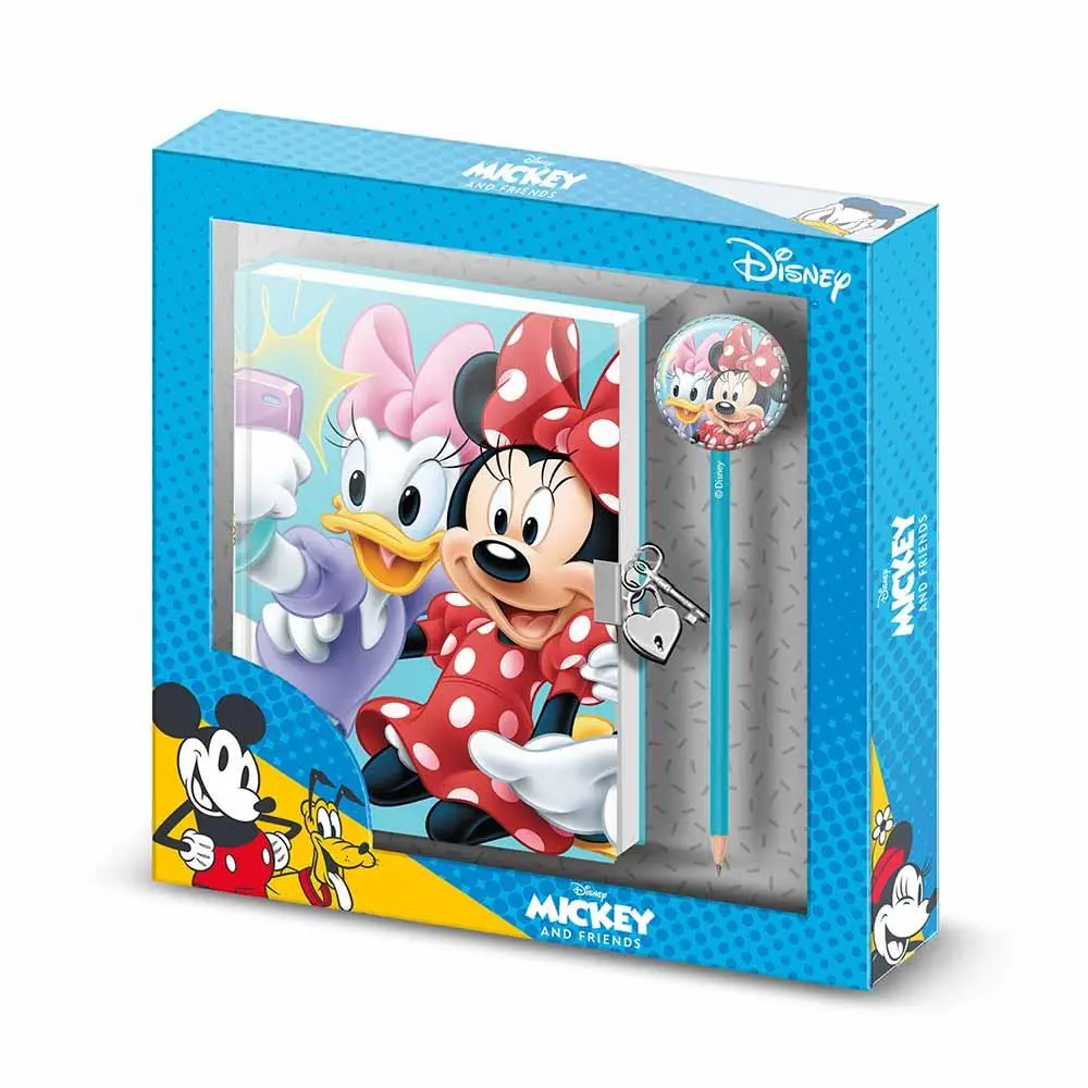 Conjunto Diário e Lápis Margarida e Minnie