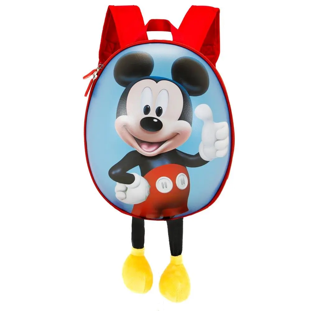 Mochila Oval Azul Eggy "Okay" c/ Pernas - Mickey