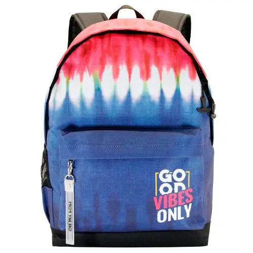 Mochila Escolar ECO - Azul Escura e Rosa - Good Vibes - Oh my Pop