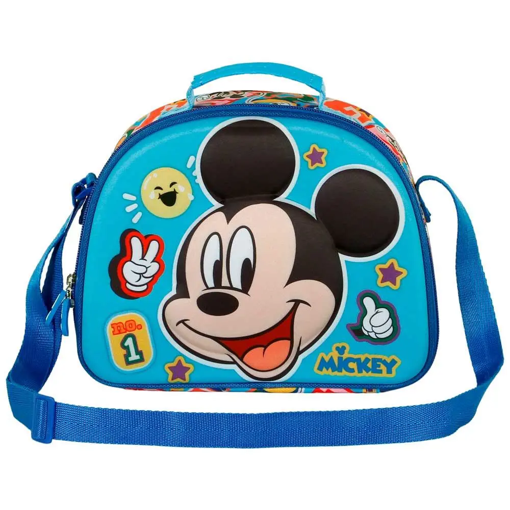 Lancheira Oval 3D Azul "Bliss" - Mickey