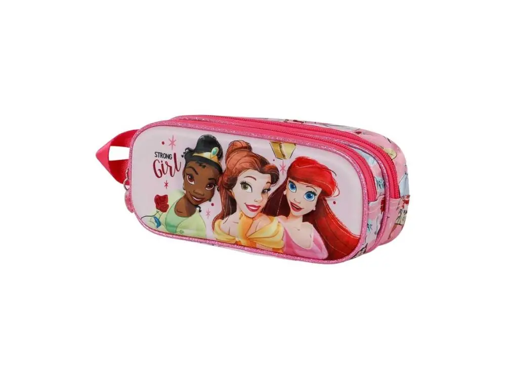 Estojo Oval Duplo Rosa 3D "Strong" - Disney Princesas