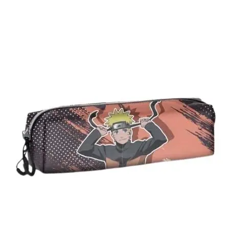 Estojo Quadrado Preto e Laranja com Bolinhas "Hachima" - Naruto