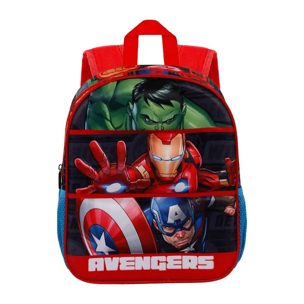 Mochila Infantário Vermelha com 3 Personagens em Linha "Union" - Avengers
