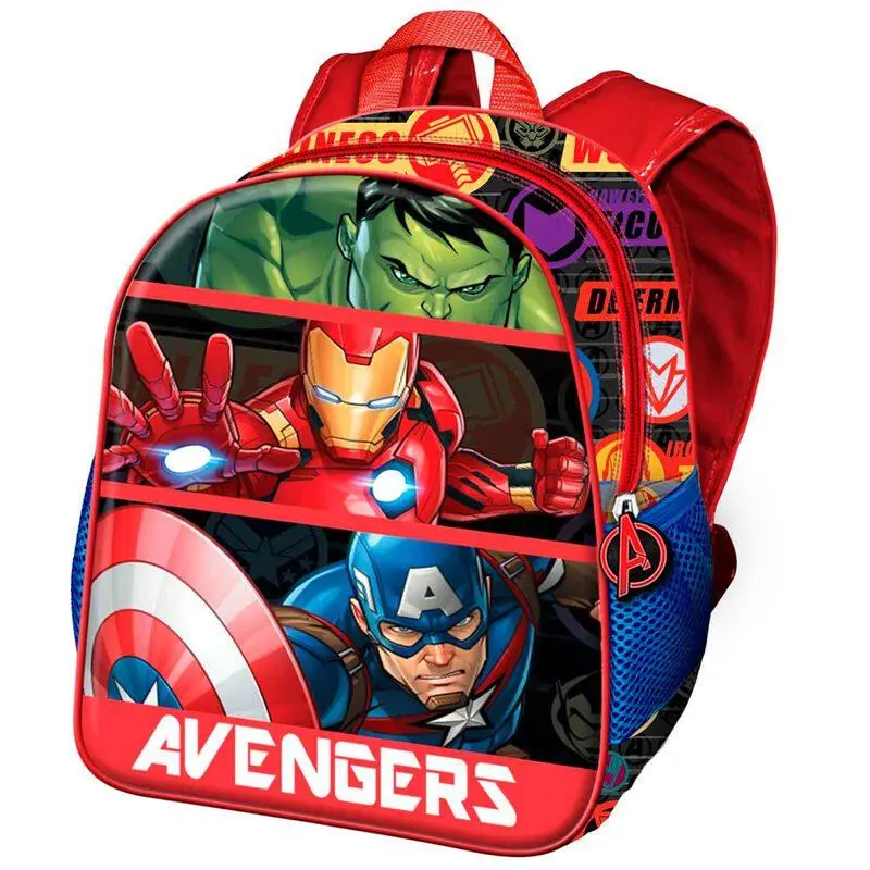 Mochila Escolar Vermelha com 3 Personagens em Linha "Union" - Avengers