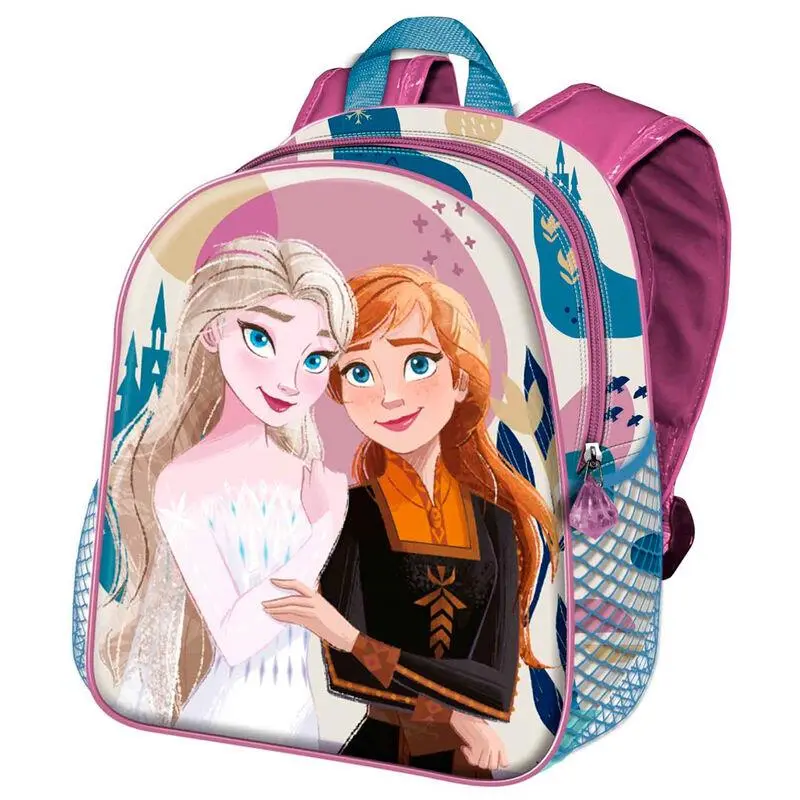 Mochila Escolar Azul e Rosa "Castle" - Frozen