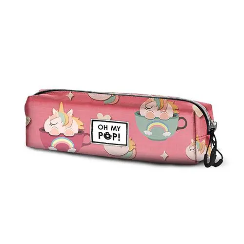 Estojo Quadrado Rosa "Cupnicorn" Unicórnio - Oh My Pop
