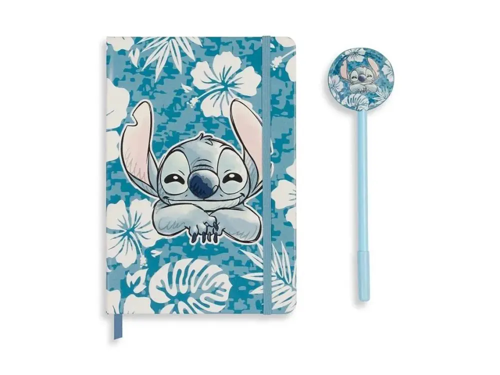 Conjunto Diário Azul c/ Caneta "Aloha" - Lilo & Stitch