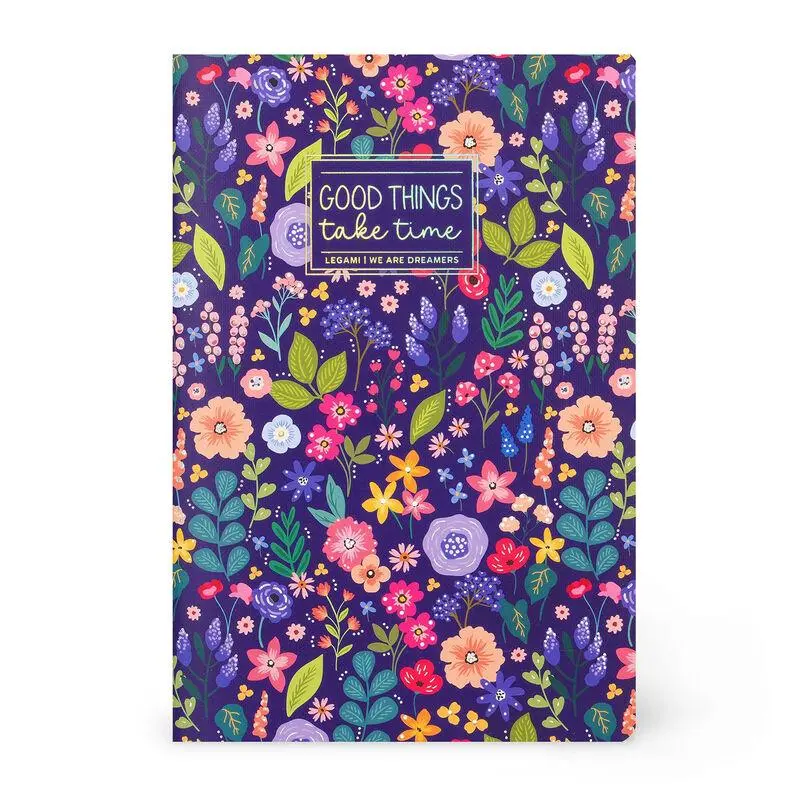Legami - Caderno A5 - Flores - (Good Things Take Time)