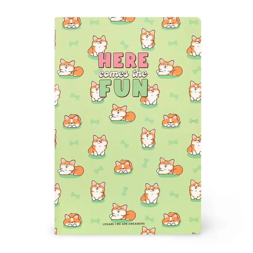 Legami - Caderno liso A5 - Corgi (Here Comes the Fun)