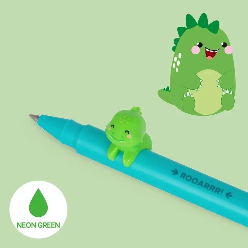 Caneta de Gel c/ Animal de Decoração (Dino) - Legami