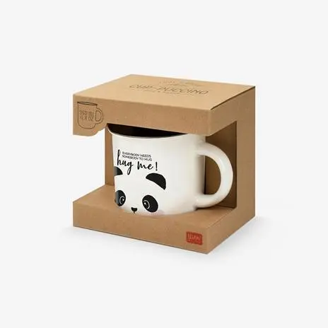 Caneca 360ml Panda Hug Me "Cup-Puccino" - Legami