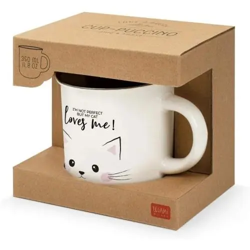 Caneca 360ml Gato Loves Me "Cup-Puccino" - Legami