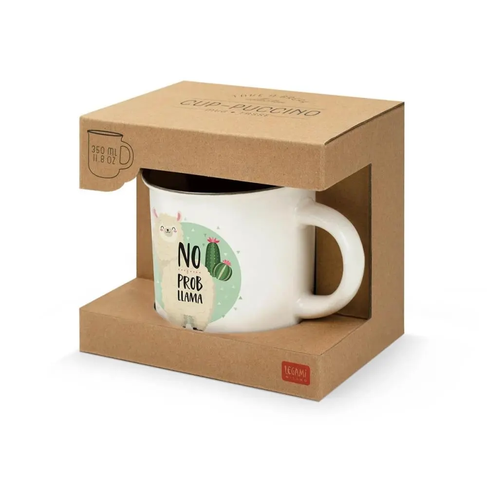 Caneca 360ml Llama Loves Me "Cup-Puccino" - Legami