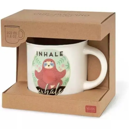 Caneca 360ml Preguiça "Inhale/Exhale" - Legami