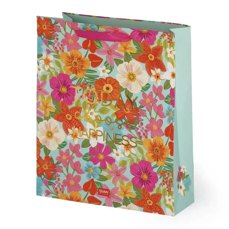 Saco De Presente Grande "Flowers" - Legami