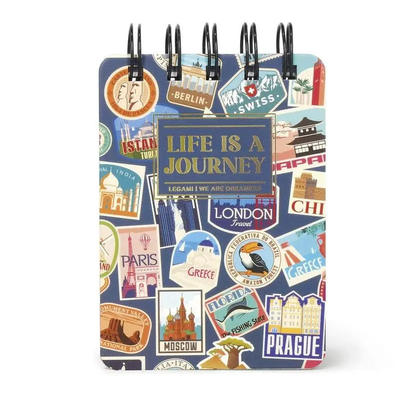 Legami - Mini Caderno c/ Argolas - Países - (Life is a Journey)