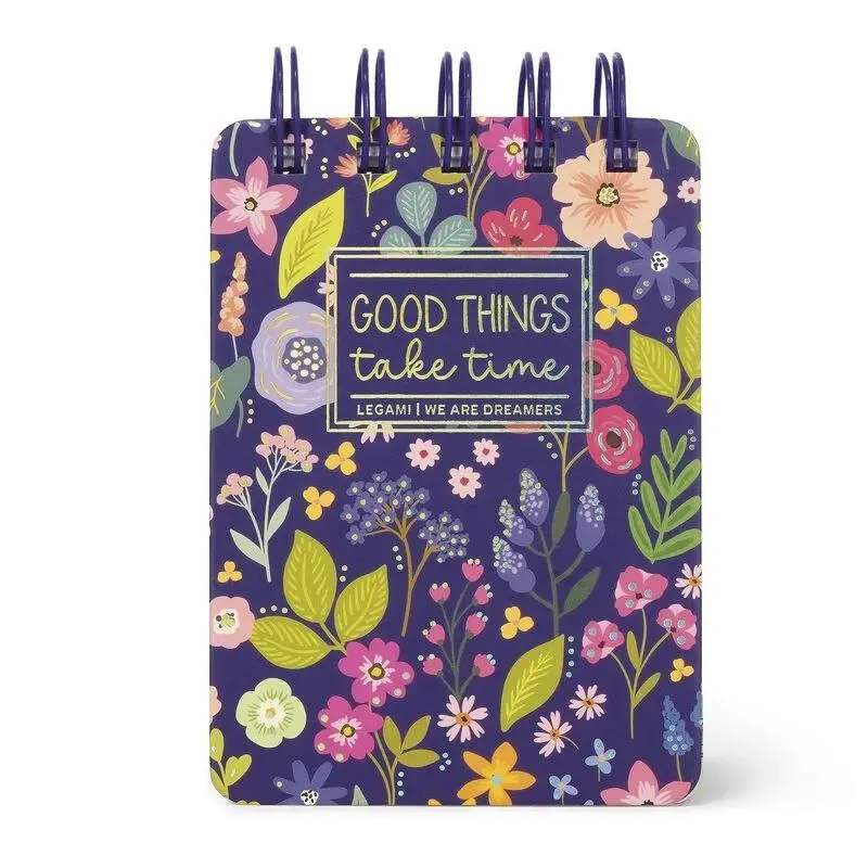 Legami - Mini Caderno c/ Argolas - Flores - (Good Things Take Time)