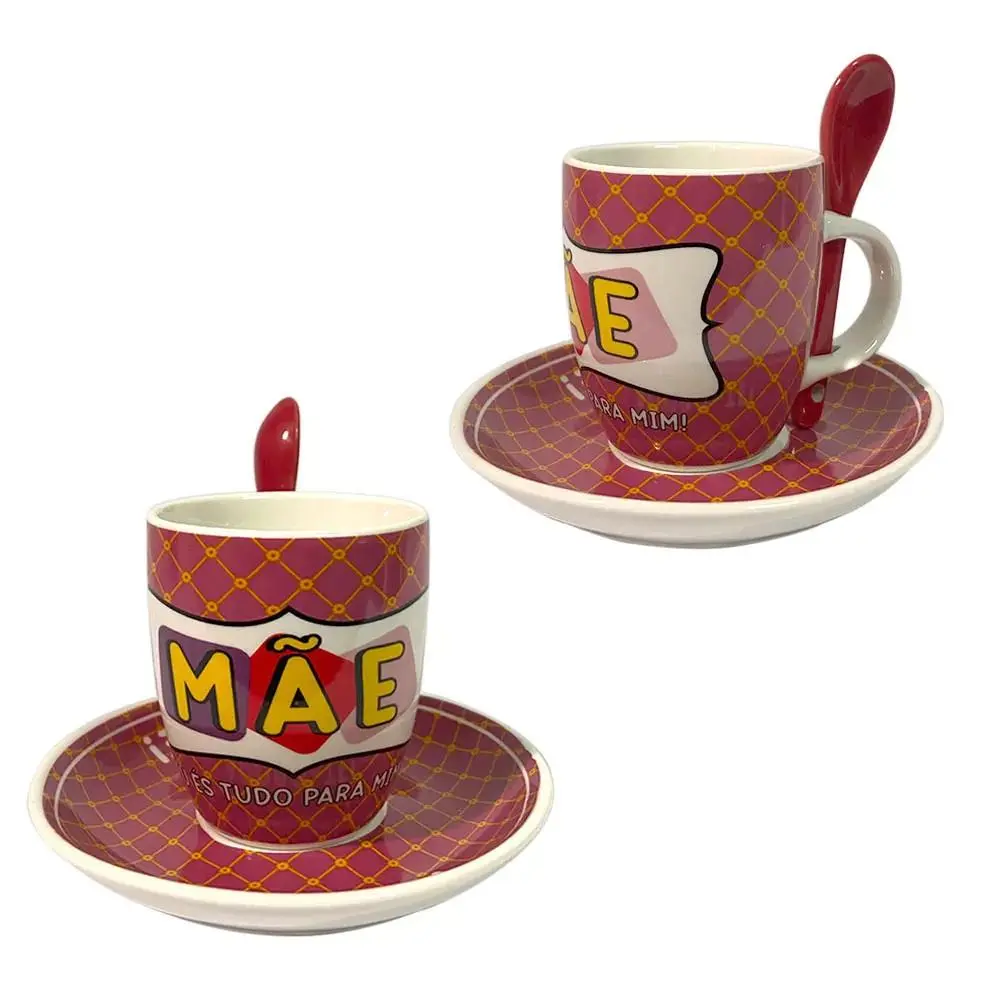 Conjunto de Café Rosa "És Tudo Para Mim" - Mãe