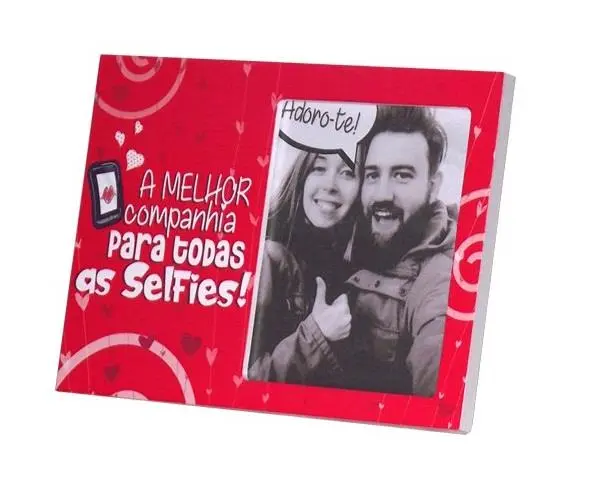 Moldura Retangular Vermelha "Selfies"