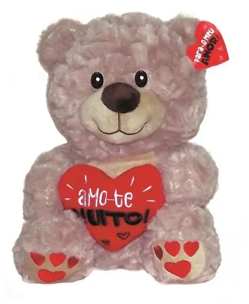 Peluche Urso c/ Coração "Amo-te Muito!" 50cm