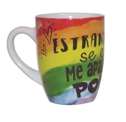 Caneca Oval Arco Íris "Estranho Seria"
