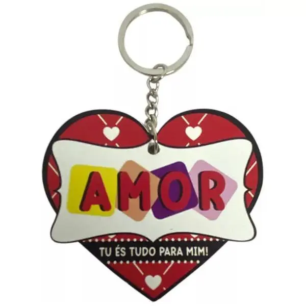 Porta-Chaves Em Coração "Amor Tu És Tudo Para Mim!"