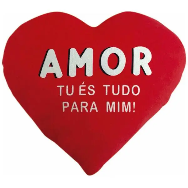 Almofada Coração "Amor Tu És Tudo Para Mim!" 40cm