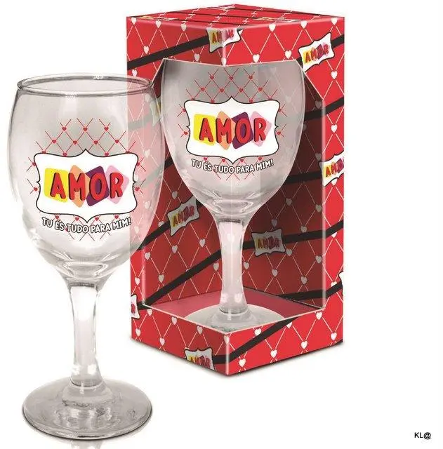 Copo de Vinho com Pé "Amor tu és tudo para mim"