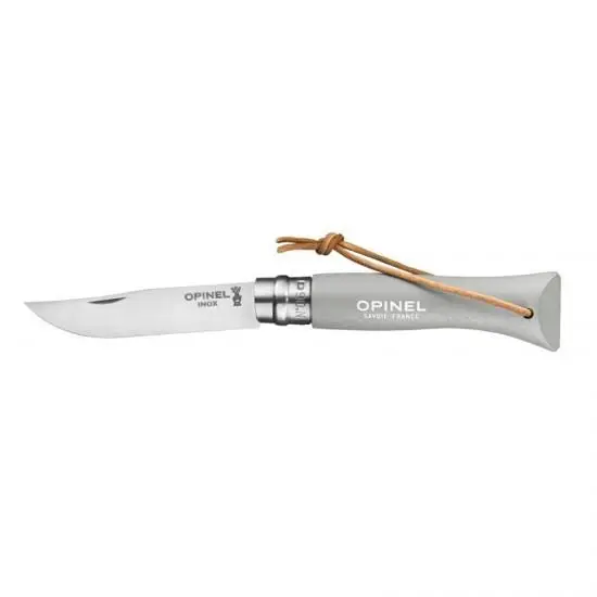 Navalha Opinel Colorama nº6 Cinza c/ Cordão