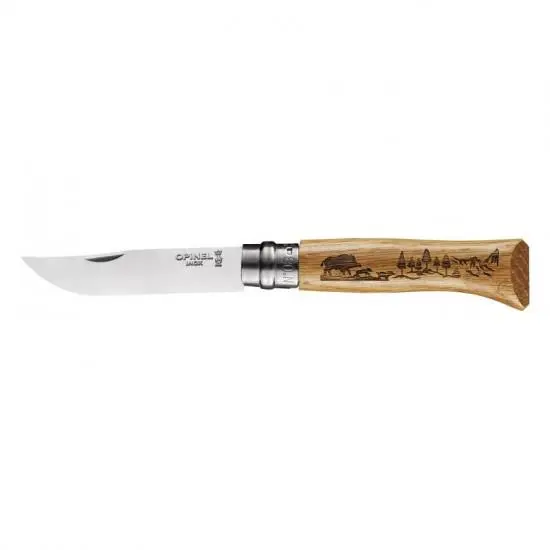 Navalha Inox nº8 c/ Javali - Opinel