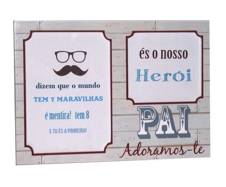 Moldura Dupla "És o Nosso Herói"
