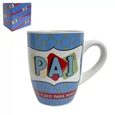 Caneca Abaulada "Pai Tu és Tudo para Mim!"- Pai
